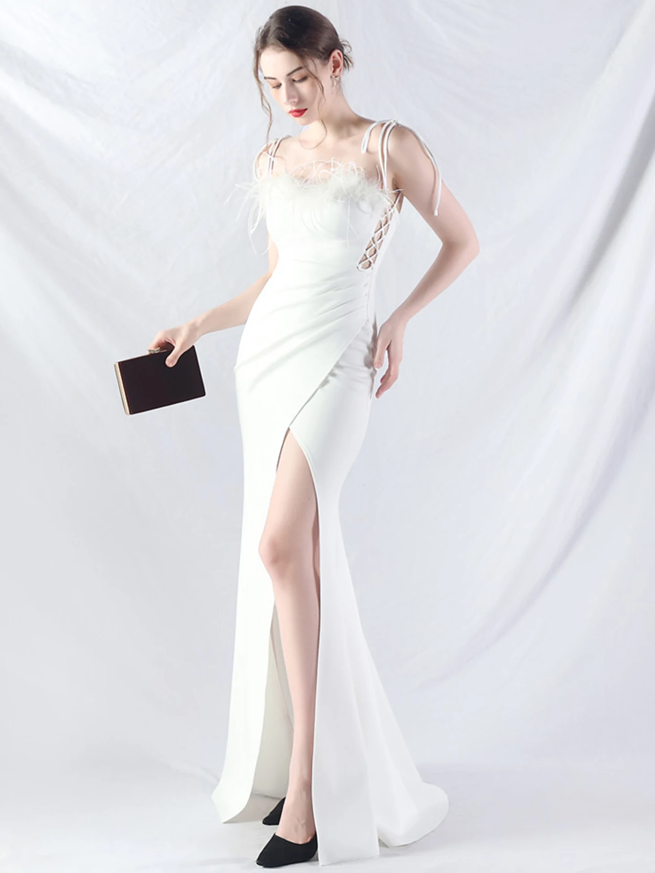 Elegant Backless Lace Up Birthday Party Long Maxi Dresses - Image 43