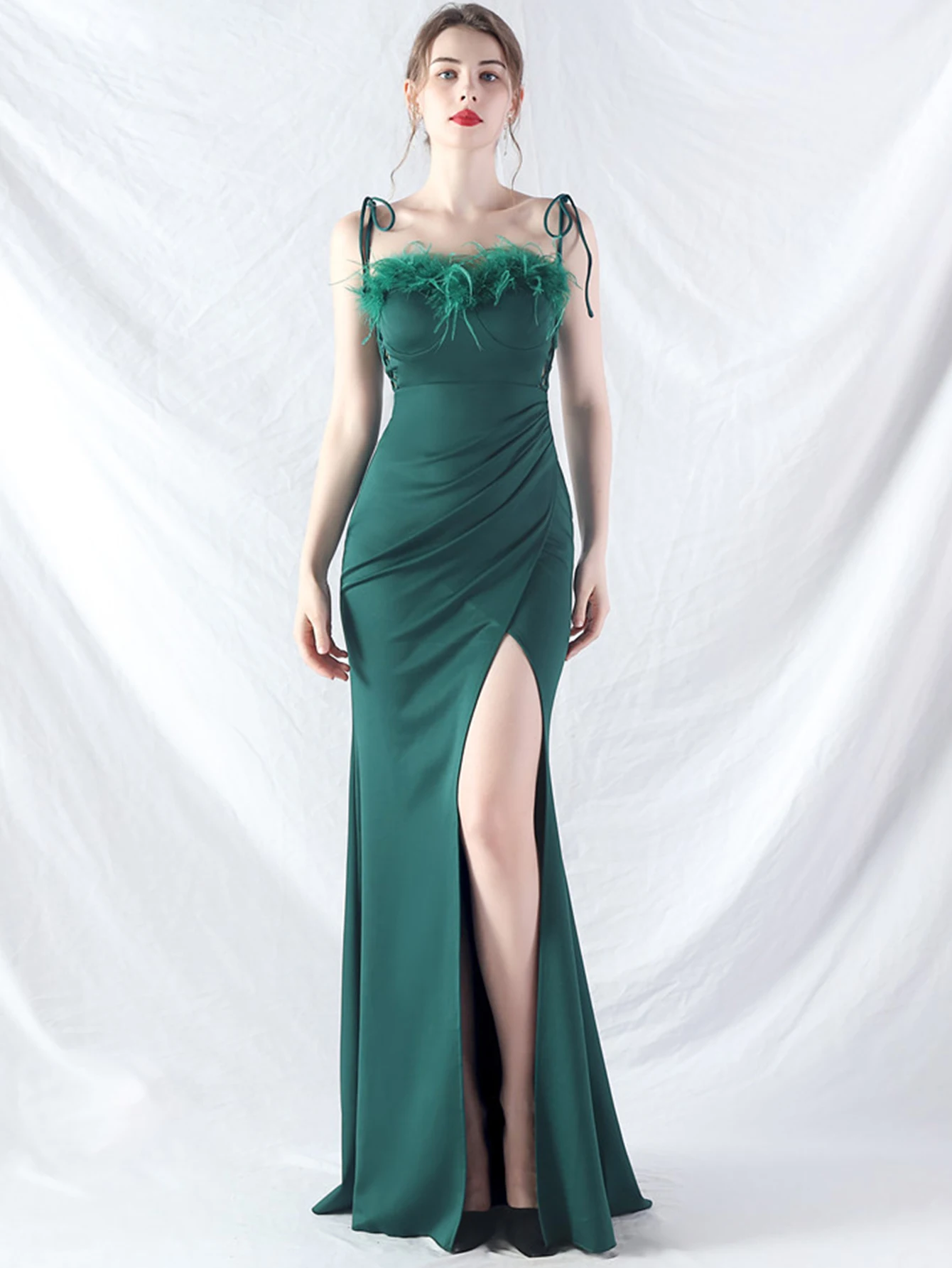 Elegant Backless Lace Up Birthday Party Long Maxi Dresses - Image 24