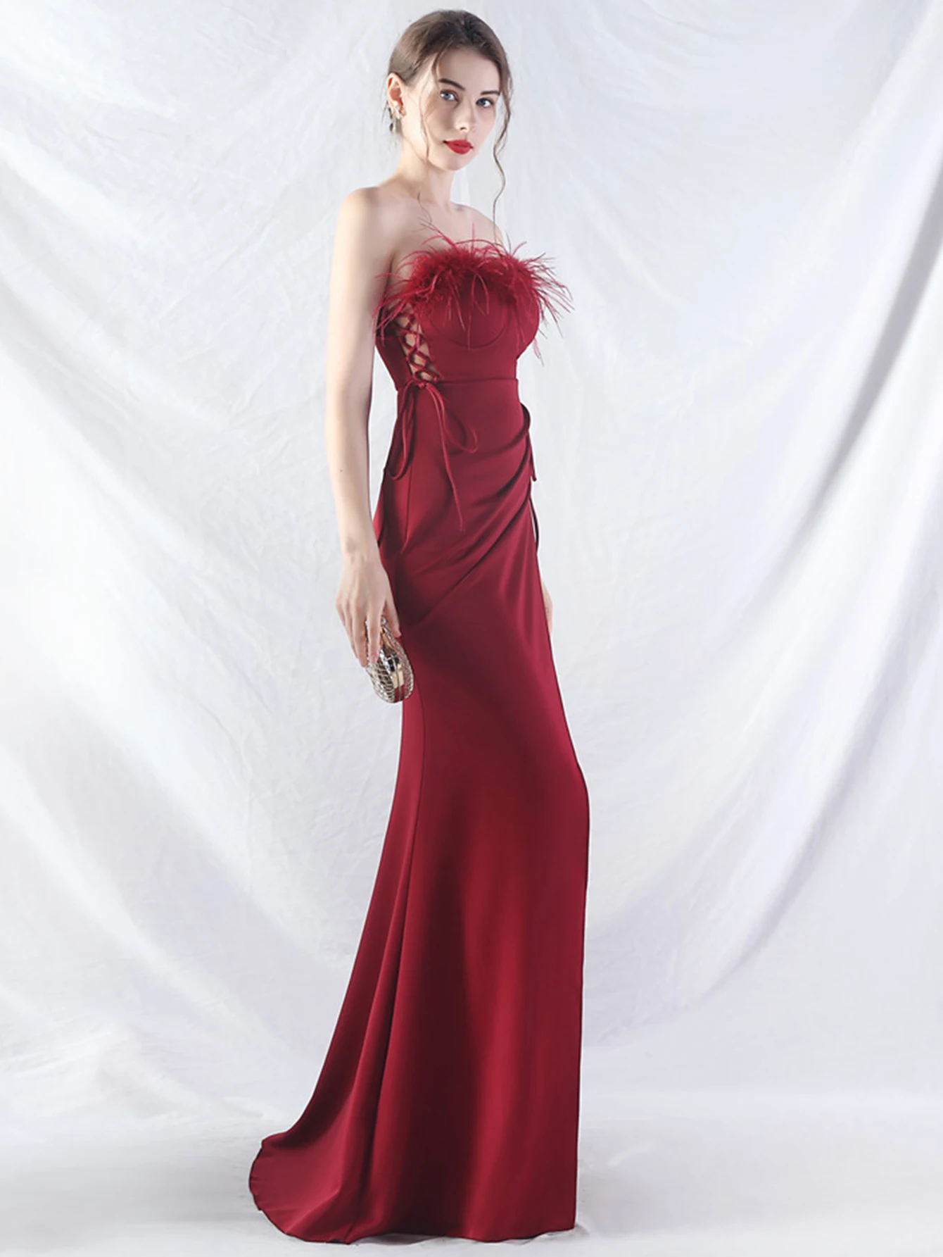 Elegant Backless Lace Up Birthday Party Long Maxi Dresses - Image 53