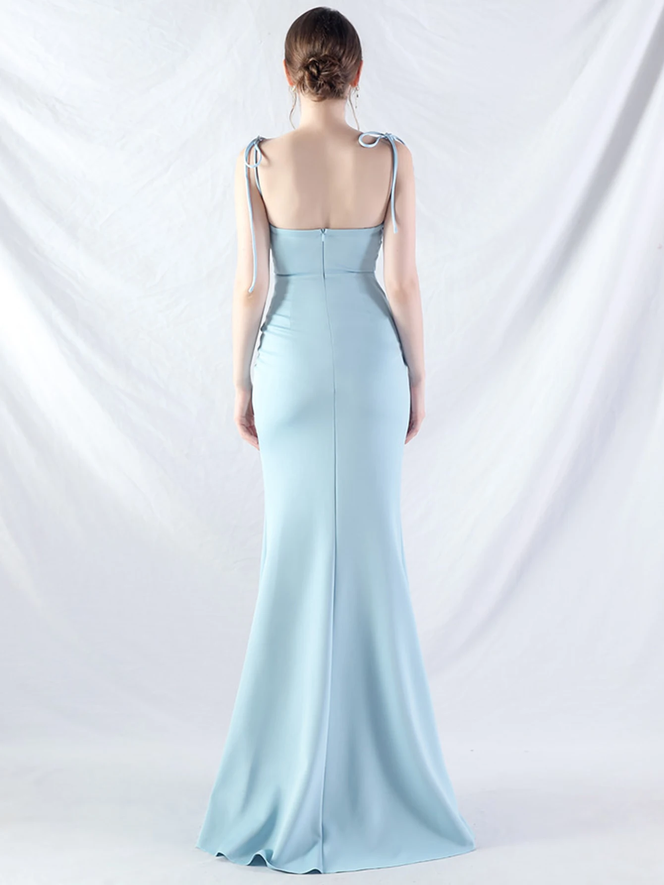 Elegant Backless Lace Up Birthday Party Long Maxi Dresses - Image 16