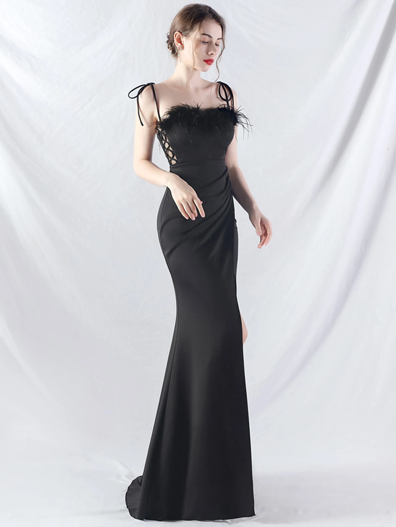 Elegant Backless Lace Up Birthday Party Long Maxi Dresses - Image 31