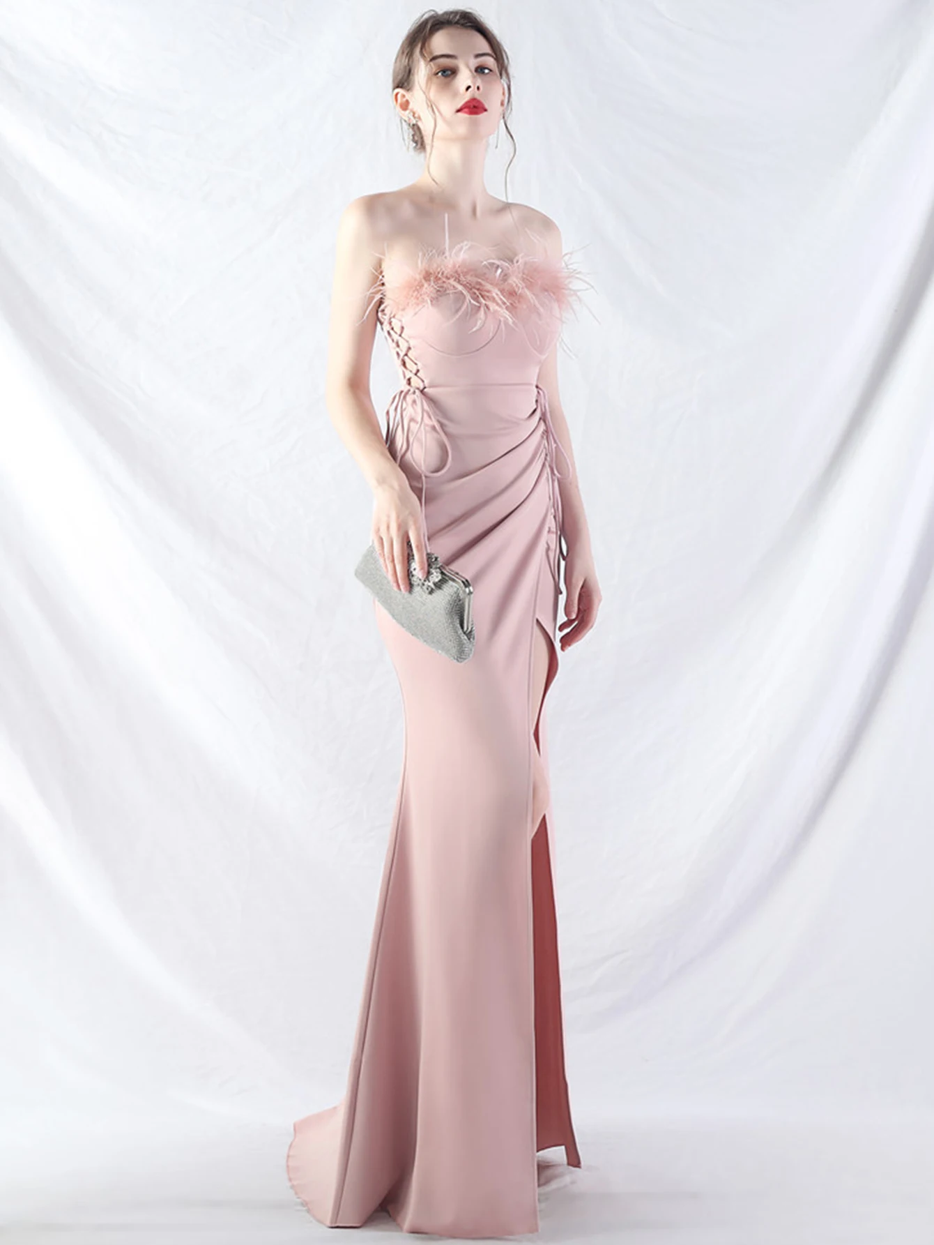 Elegant Backless Lace Up Birthday Party Long Maxi Dresses - Image 5