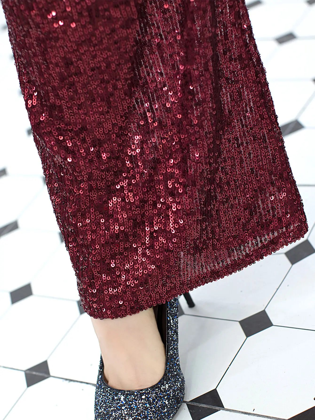 Elegant Backless Sequin Jumpsuit One Piece Birthday Party Outfits - Image 29