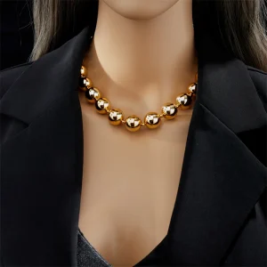 Elegant Ball Chain Trendy Design Stainless Steel Necklace Accessories