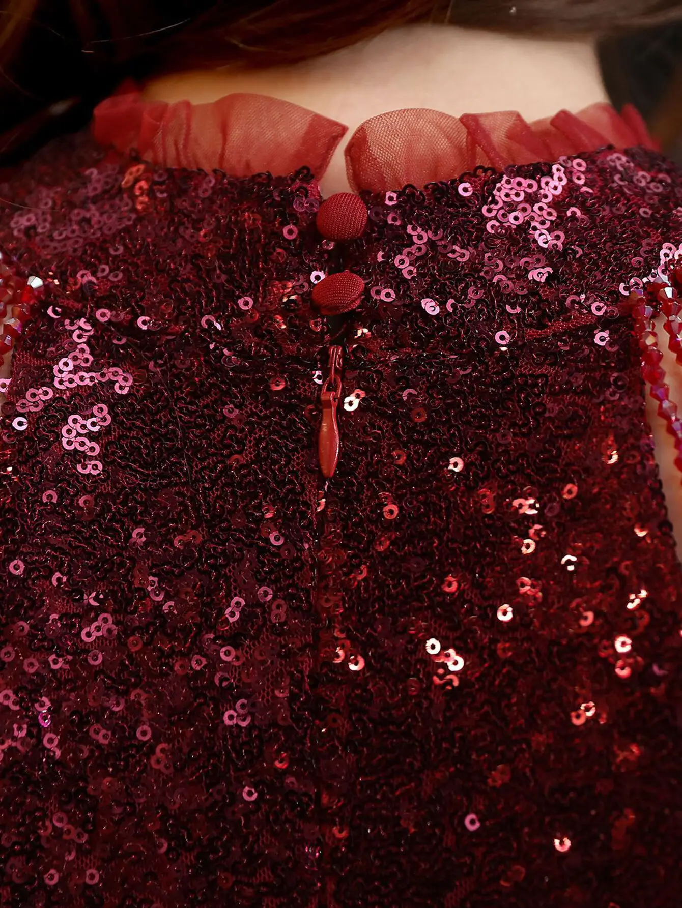 Elegant Sequin Medium Stretch Birthday Prom Long Maxi Dress - Image 9