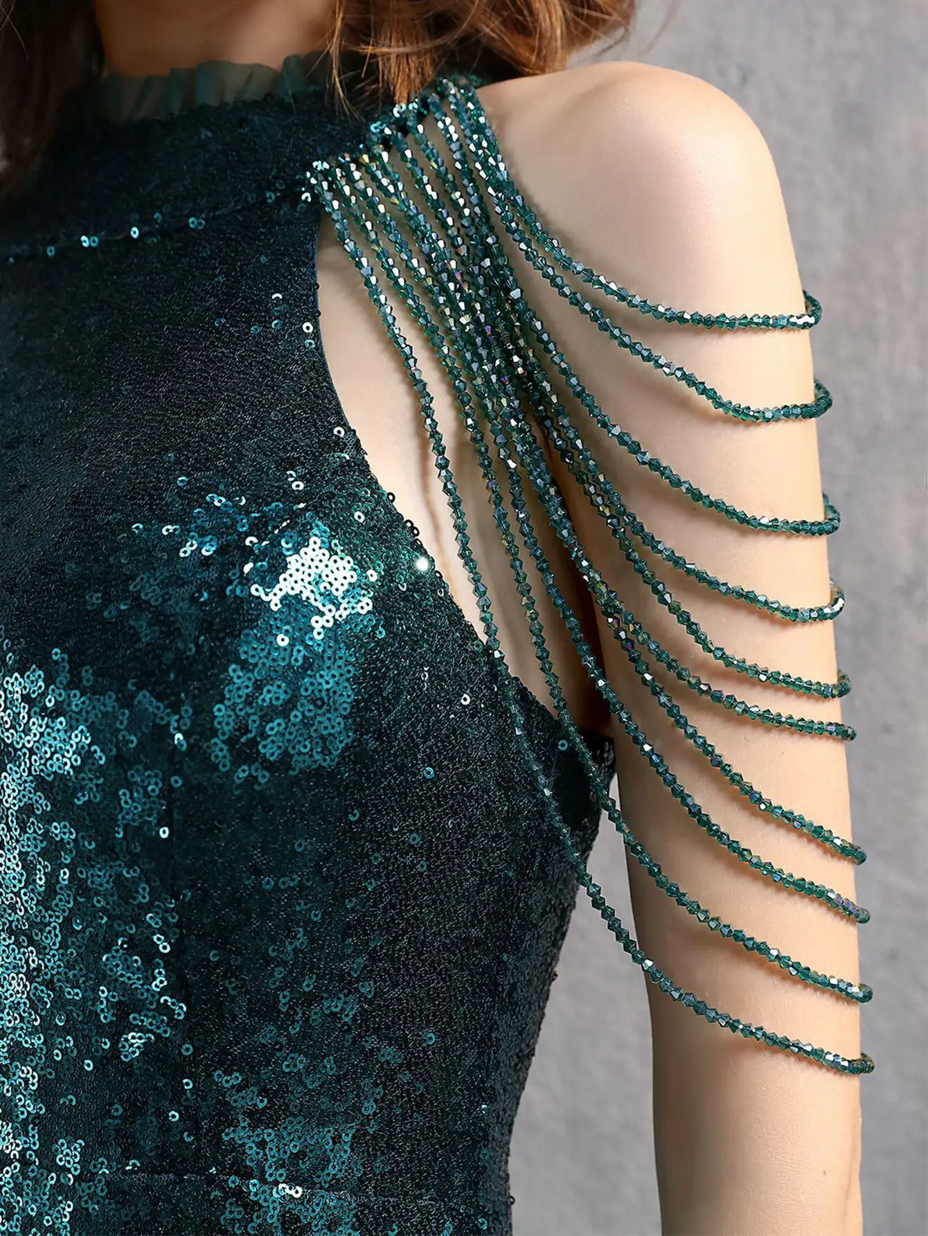 Elegant Sequin Medium Stretch Birthday Prom Long Maxi Dress - Image 51