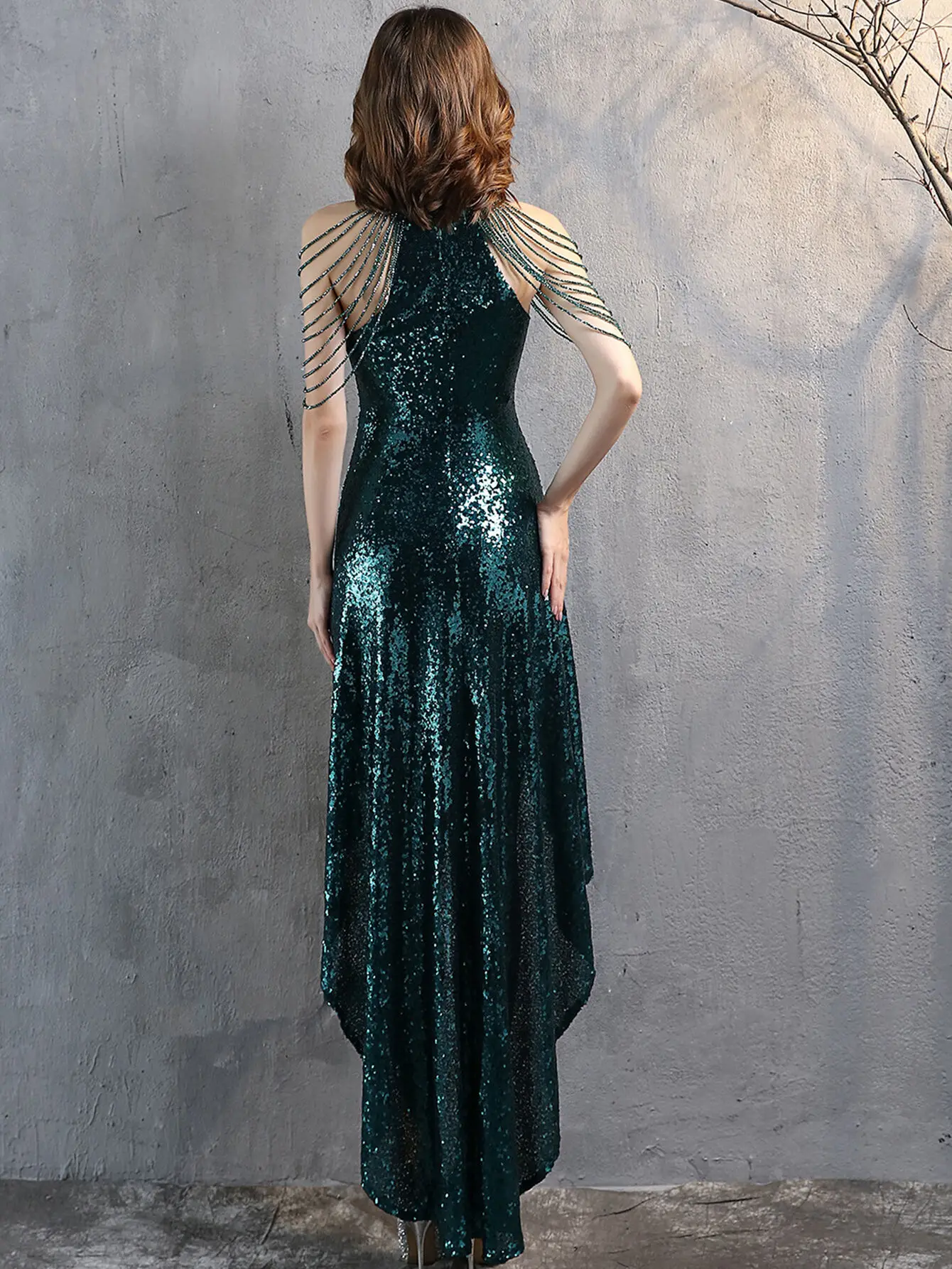 Elegant Sequin Medium Stretch Birthday Prom Long Maxi Dress - Image 49