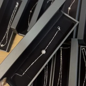 Explosive Sparkling Silver Pearl Bracelet Natural Freshwater Bright White Edison