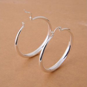 Fashion 925 Sterling Silver Hoop Earring