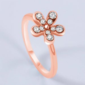 Fashion Flower Crystal Ring