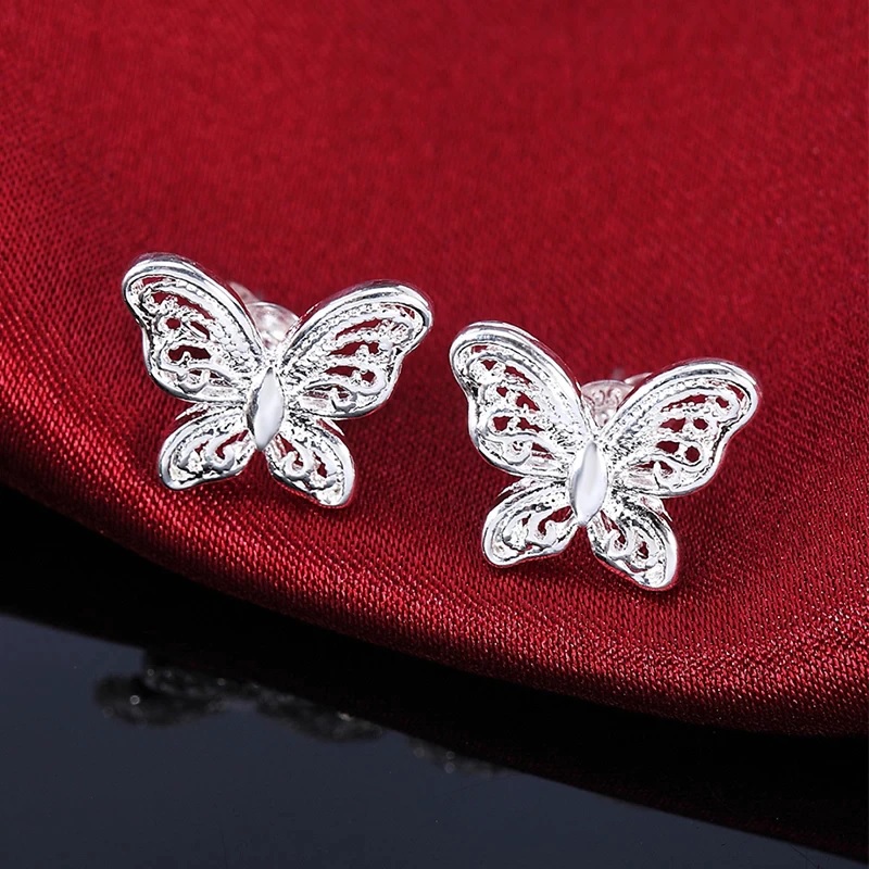 Fashion Hollow Small Butterfly Earrings - Image 3