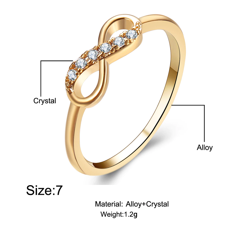 Fashion Infinity Crystal Statement Cross Party Ring