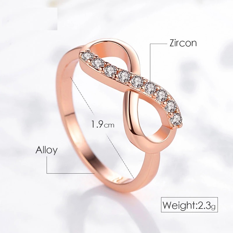 Fashion Luxury Metal Crystal Ring - Image 2