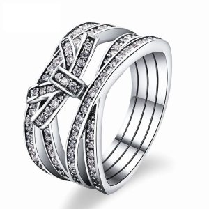 Fashion Premium Bow Zircon Ring