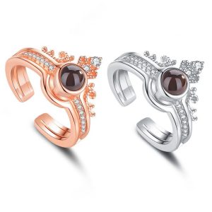 Fashion Punk Crown Wedding Ring