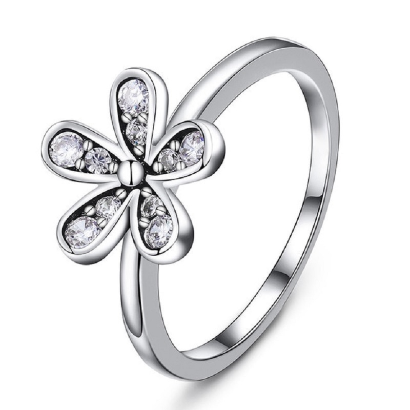 Flower Luxury Crystal Wedding Ring