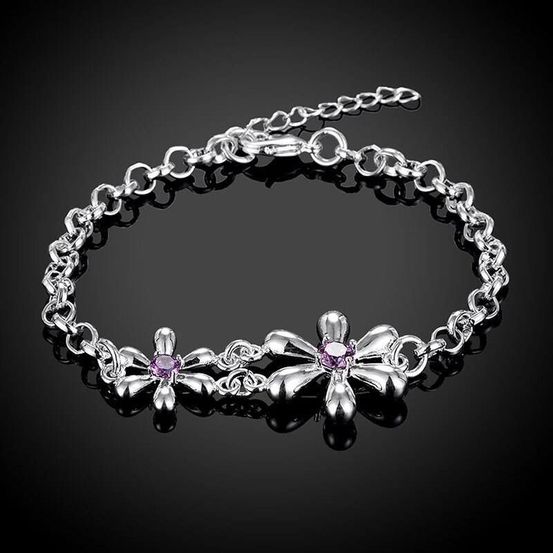 Flowers Crystal Bracelets Chain Jewelry - Image 3