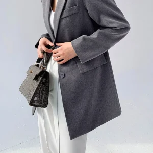 Formal Tide Designer Notched Long Sleeve Button Blazer