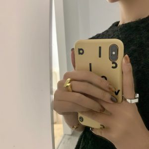 Geometric Glossy Trend Luxury Classic Cross Ring