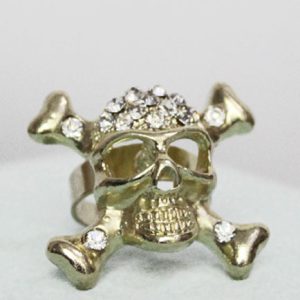 Gold Pirate Skull Pattern Rings