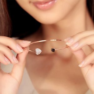 Gold Plated Double Heart Bangle