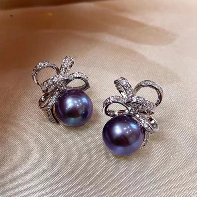 High Quality Round Pearl Natural Freshwater Sterling Silver Pendant Necklace Earring Ring Pearl Jewelry Sets - Image 4