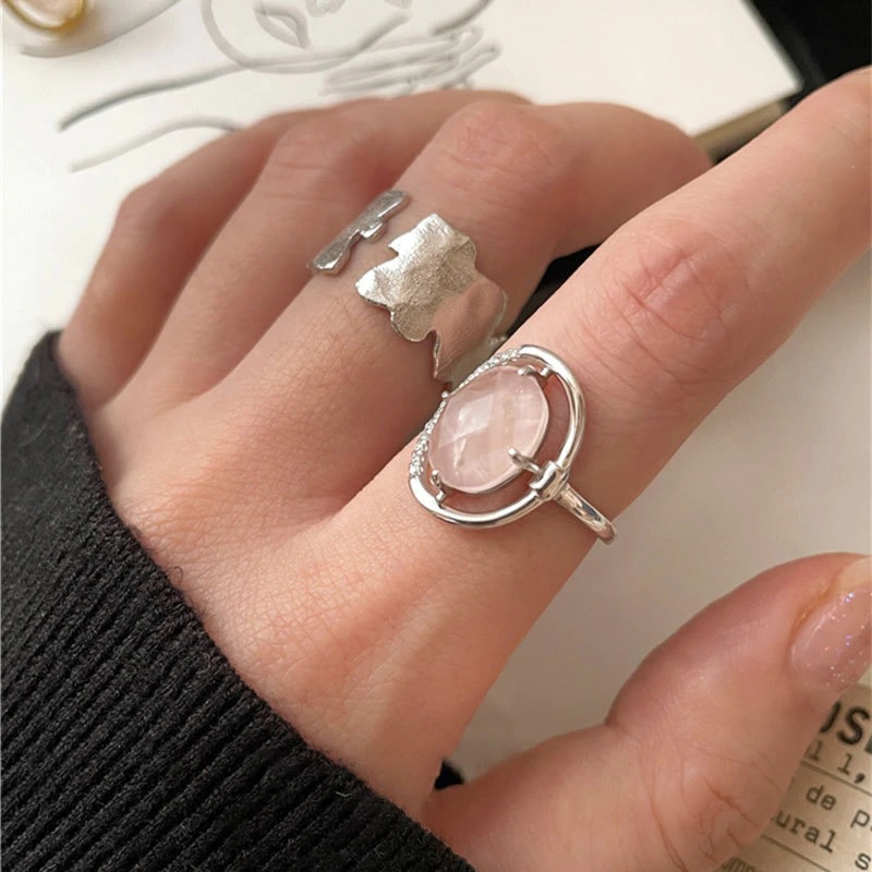 Large Crystal Zircon Ring Charm Romantic Classic Jewelry - Image 5