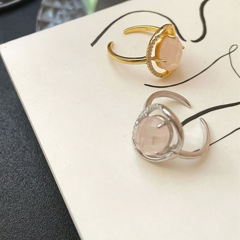 Large Crystal Zircon Ring Charm Romantic Classic Jewelry - Image 6