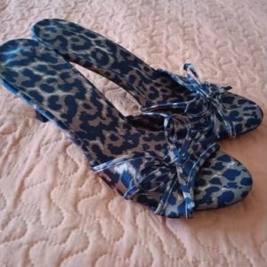Leopard Print High Quality Pointed toe Bow Knot High Heel Slippers71.