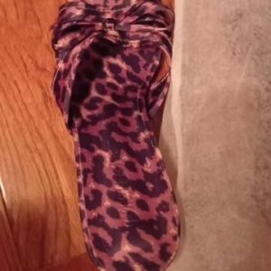 Leopard Print High Quality Pointed toe Bow Knot High Heel Slippers76.