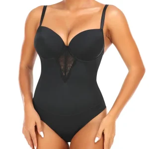 Lingerie Full Body Shapers Lace Open Crotch V-collar with Bras