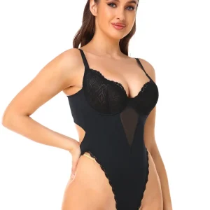 Lingerie Lace Open Crotch V-collar with Colombianas Underwear