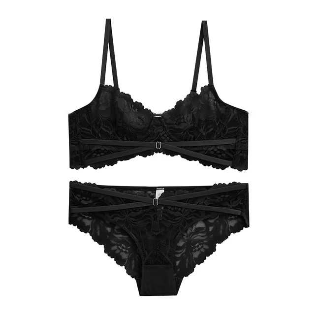 Lingerie Ultra-thin Push Up Brassiere Embroidery Lace Underwear Set - Image 5