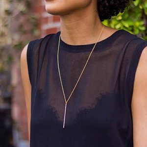 Long Chic Circle Lariat Necklace
