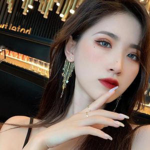 Long Style Star Tassel Earrings