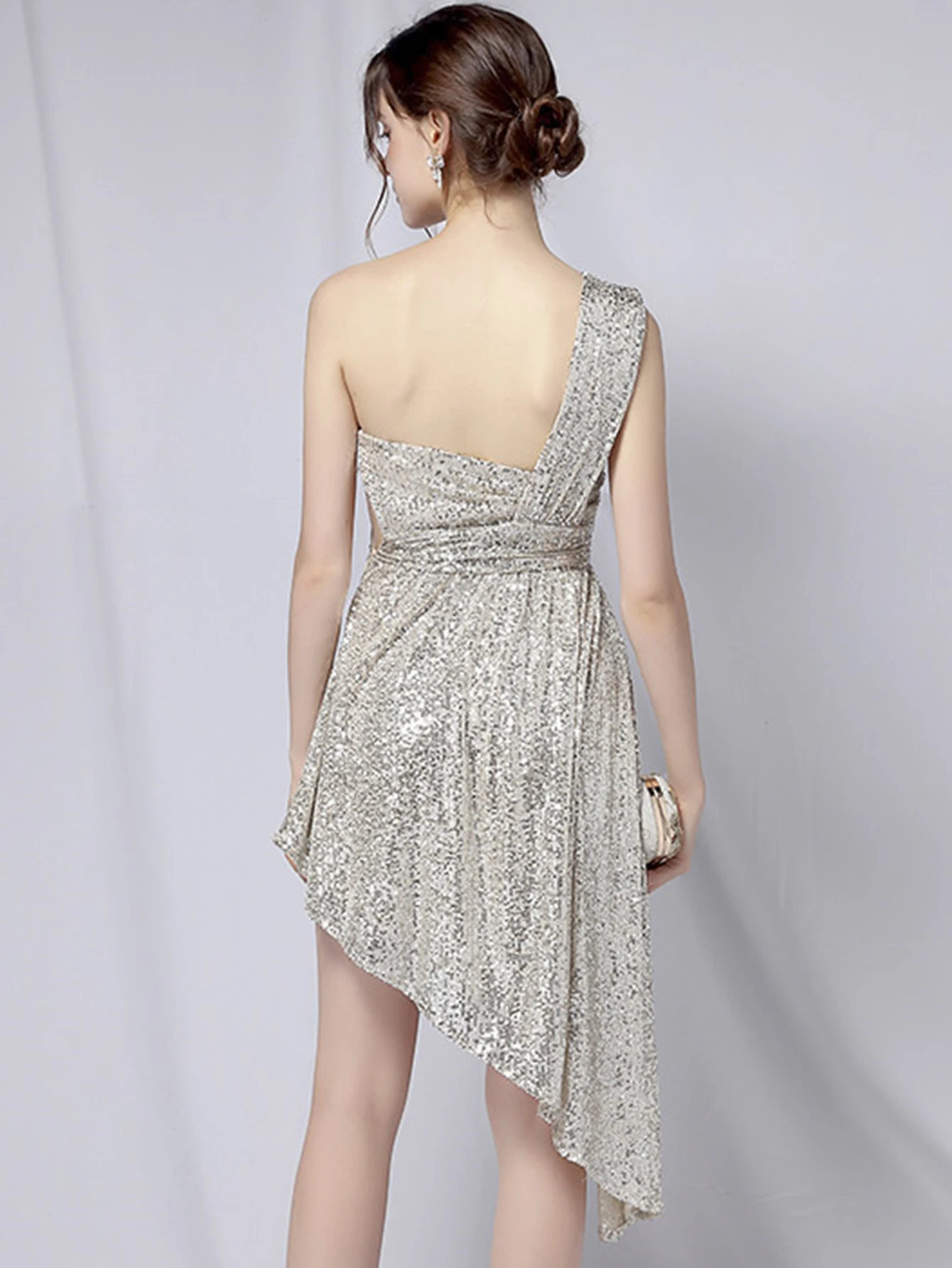 Luxury Elegant Backless Sequin Birthday Party Mini Dress - Image 33