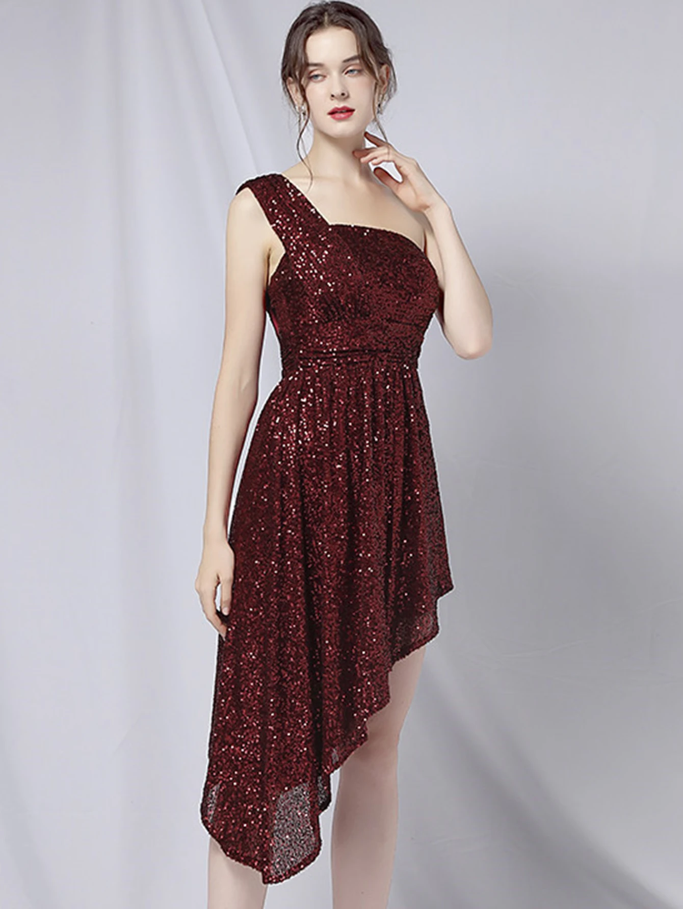 Luxury Elegant Backless Sequin Birthday Party Mini Dress - Image 4