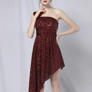 Luxury Elegant Backless Sequin Birthday Party Mini Dress