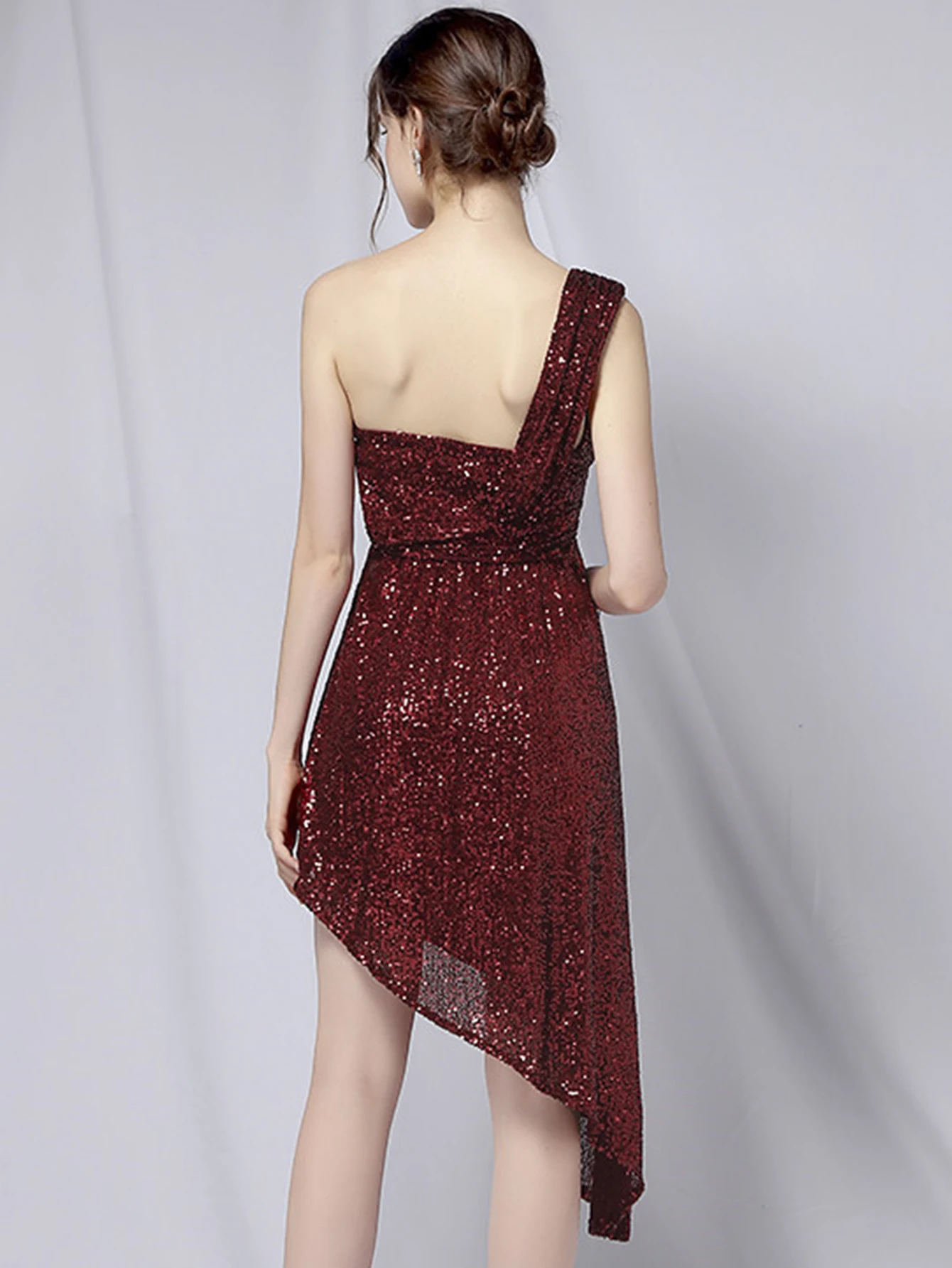 Luxury Elegant Backless Sequin Birthday Party Mini Dress - Image 5