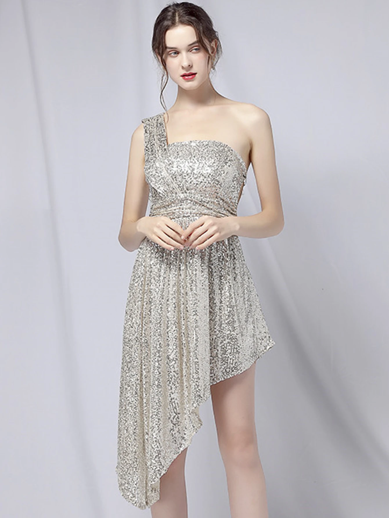 Luxury Elegant Backless Sequin Birthday Party Mini Dress - Image 32