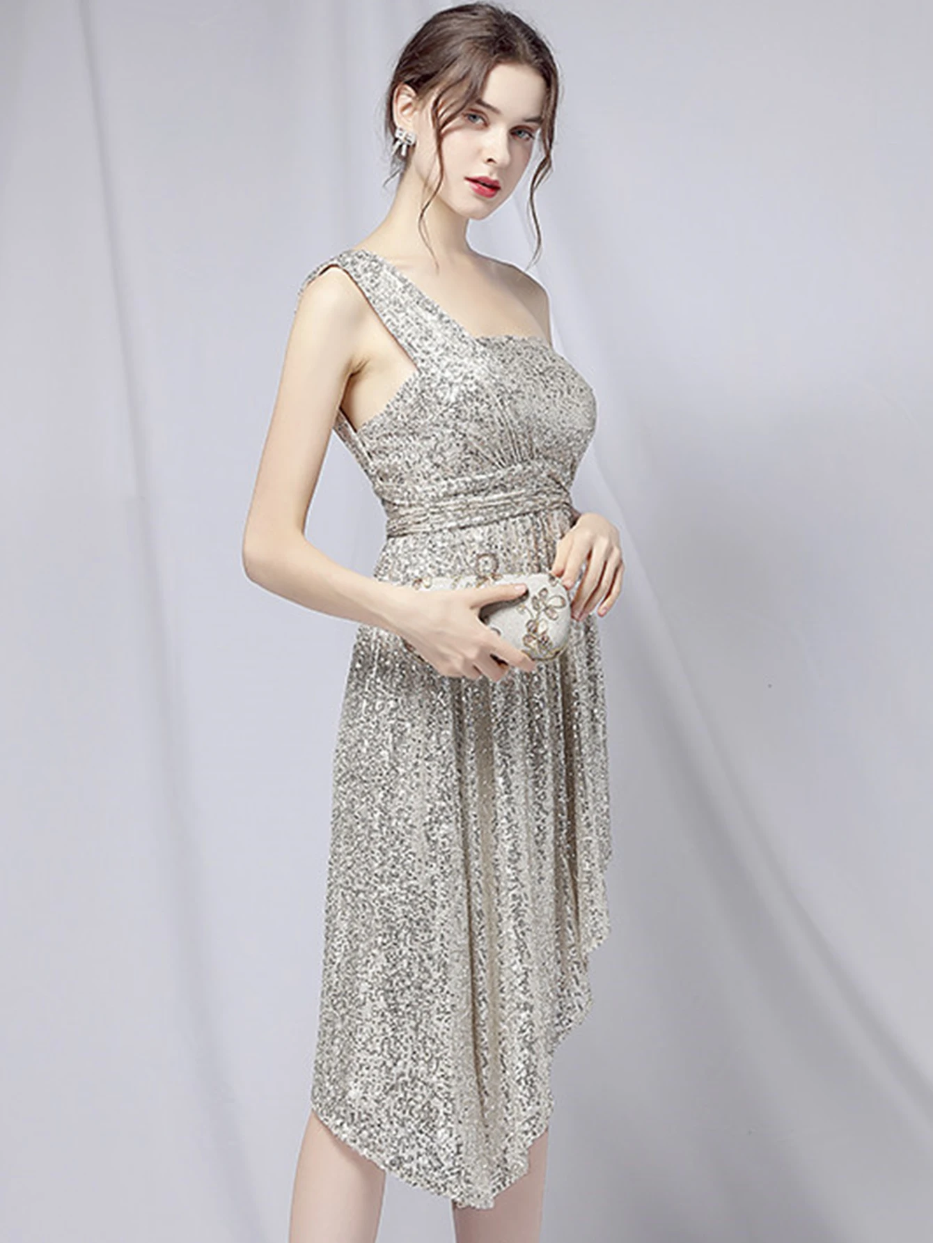 Luxury Elegant Backless Sequin Birthday Party Mini Dress - Image 28
