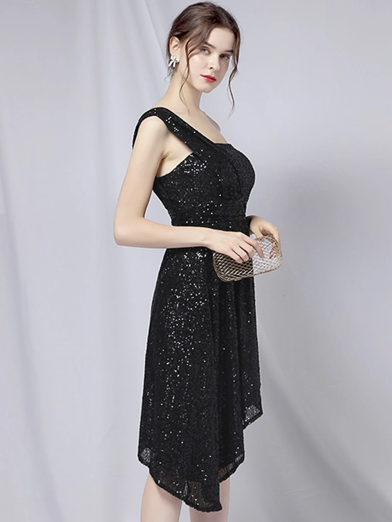 Luxury Elegant Backless Sequin Birthday Party Mini Dress - Image 22