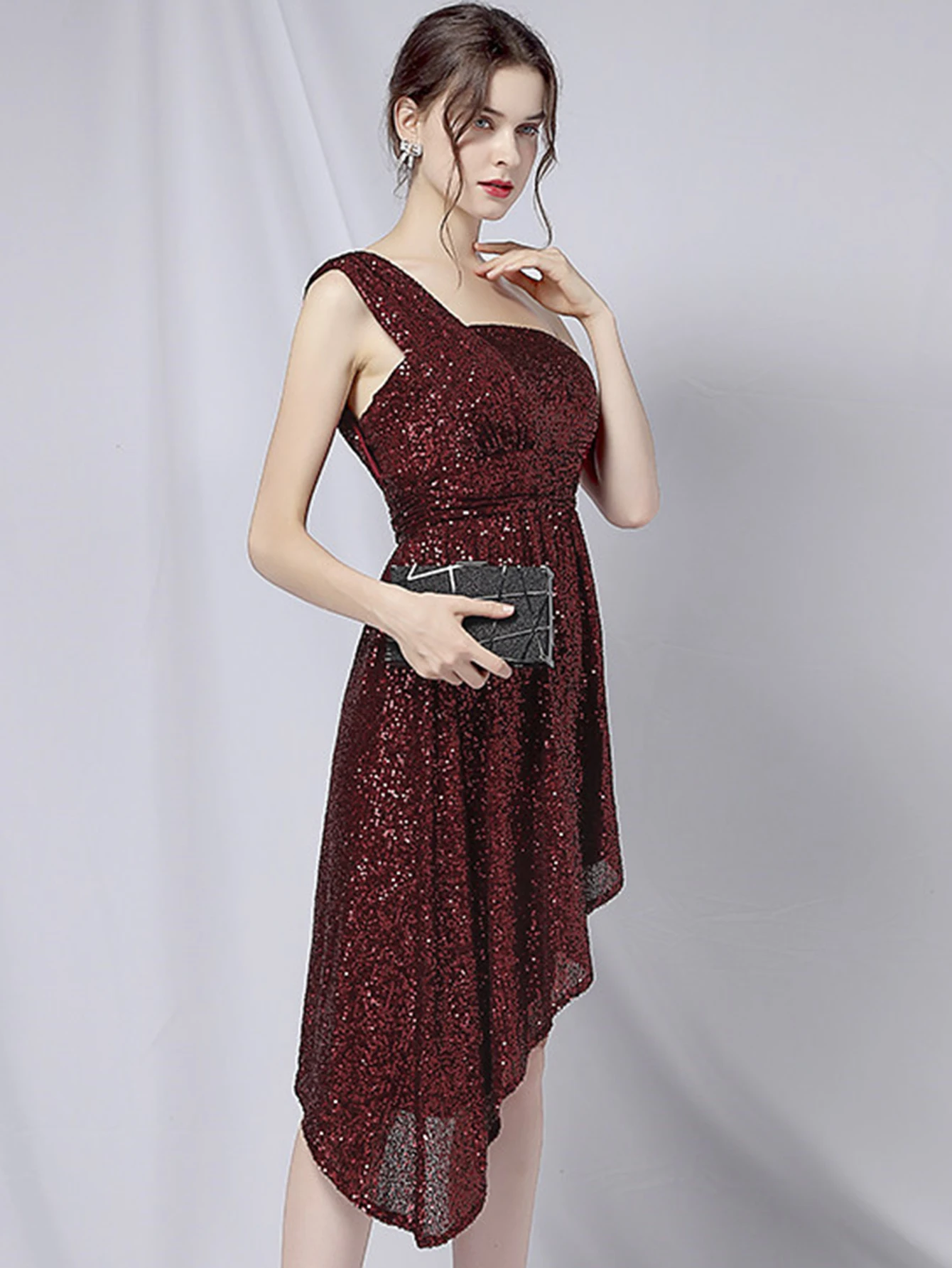 Luxury Elegant Backless Sequin Birthday Party Mini Dress - Image 3
