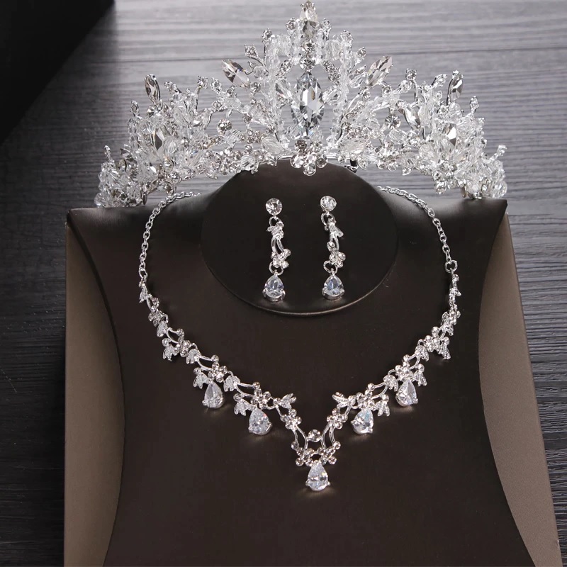 Luxury Heart Crystal Bridal Jewelry Sets