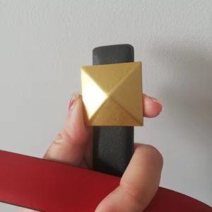 Luxury Leather Pyramid Buckle Double Sided Use Waist Chain Jeans Dress 52.