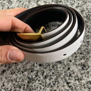 Luxury Leather Pyramid Buckle Double Sided Use Waist Chain Jeans Dress 57.