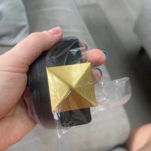 Luxury Leather Pyramid Buckle Double Sided Use Waist Chain Jeans Dress 71.