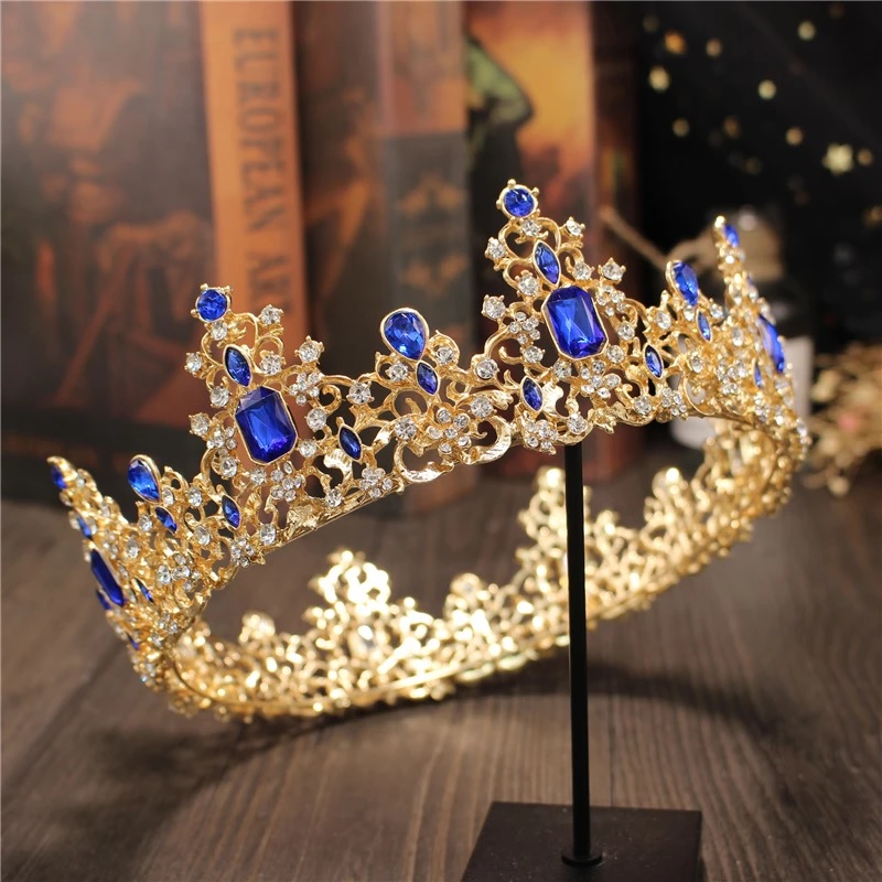 Metal Crystal circle Bride wedding crown - Image 4