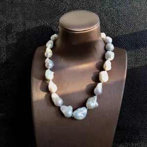 Natural Freshwater Super Shaped Baroque Necklace Sweater Chain Famous Model Style Dinner Noble Gorgeous