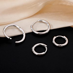 Round Circle Hoop Earrings Fashion Elegant Handmade